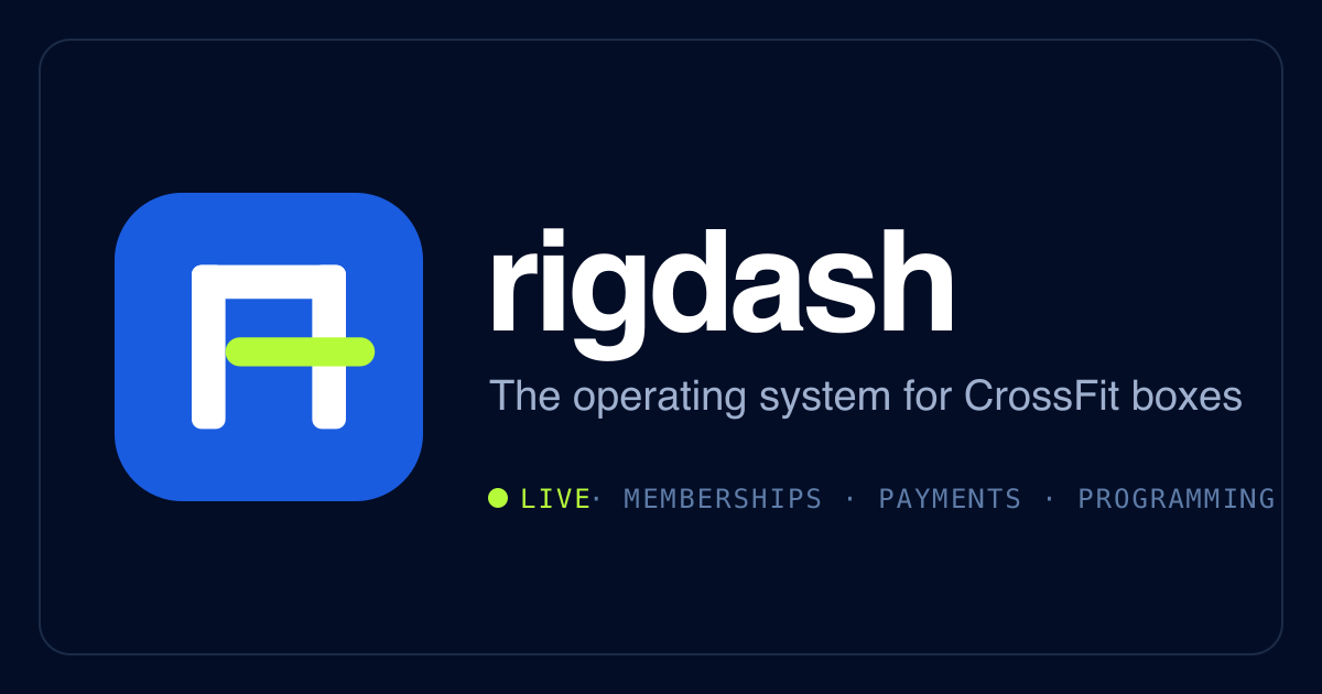 CrossFit Box Management Software — Rigdash